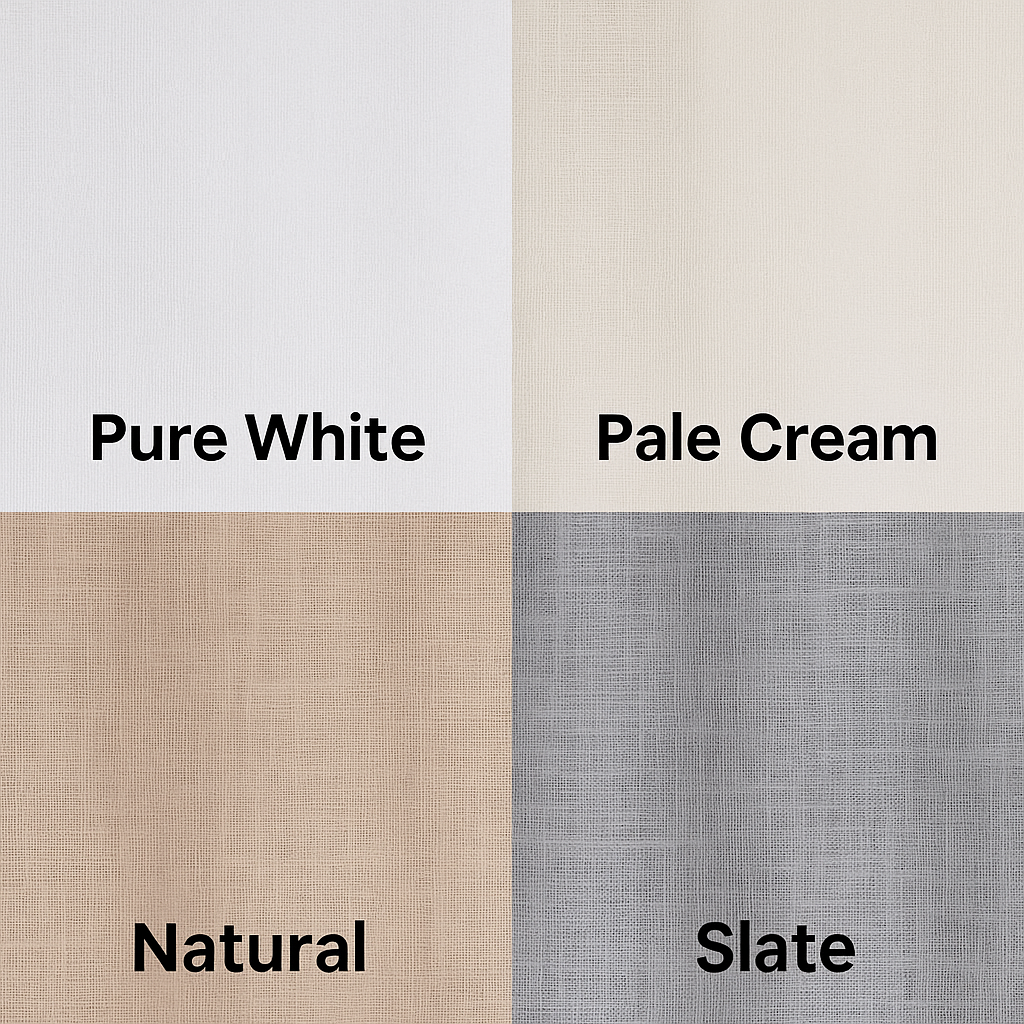 Arc Complete Bed Canopy Set  Linen Look Recycled Semi Sheer Voile  4 Colours