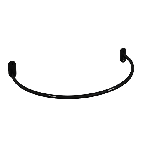 Black Coronet Curved Bed Canopy Frame | Easy Fix Wall-Mounted Design