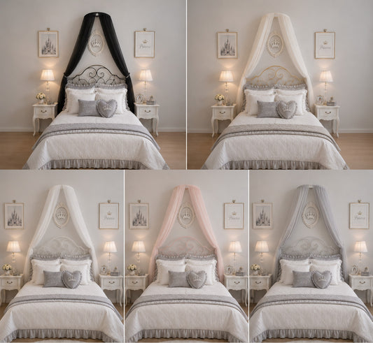 Complete Bed Canopy Set | Soft Sheer Voile